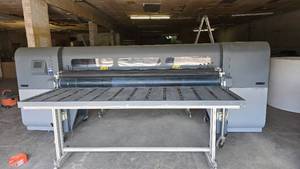 HP Scitex FB700 98" Wide Format Printer w/ In-Feed & Out-Feed Tables.  THIS THING WILL PRINT ON ANYTHING!!