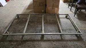 lot 1038 image: Custom Welded Tube Steel 4 x 8 Rolling Steel Plywood Dolly