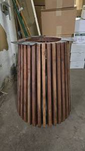 lot 1049 image: Beautiful Slat Wood Cutom Table Base