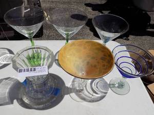 lot 147 image: martini glasses