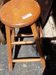 lot 152 image: wooden bar stool