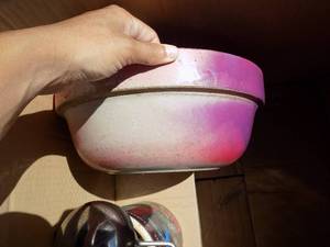 lot 158 image: utensil holder, large ceramic bowl