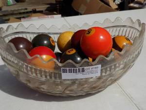 lot 169 image: fruit bowl full lof pool balls