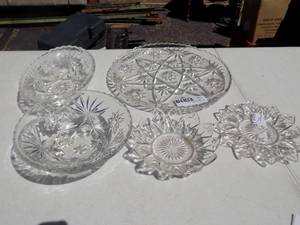 lot 208 image: crystal platters