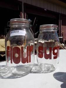 lot 209 image: flour and sugar canister