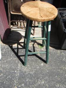 lot 64 image: wicker seat bar stool