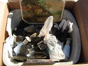 lot 127 image: various door hinges