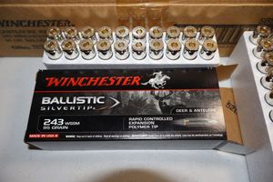 lot 4 image: Winchester ballistic silvertip 243 WSSM 95 grain deer & antelope - 10 boxes with 20 in each box