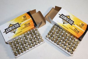 lot 18 image: Armscor 22 TCM 40 grain jacketed hollow point cartridges - 2 boxes