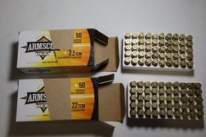 lot 33 image: Armscor 22 TCM 40 grain jacketed hollow point cartridges - 2 boxes