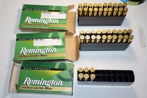 lot 37 image: Remington 7mm ultra mag 140 gr - 2 boxes plus (46 cartridges total)