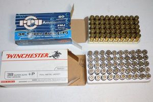 lot 63 image: 38 Super Auto P 130 gr JHP - 2 box of 50 cartridges