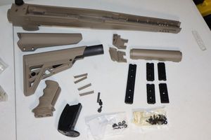 lot 68 image: SKS Strikeforce adjustable side folding tactlite stock