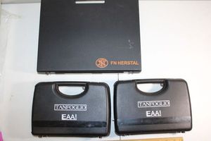 lot 76 image: Three pistol plastic gun cases