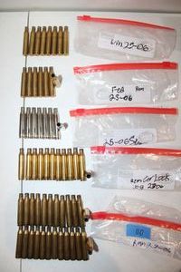 lot 110 image: Empty brass cartridges - 25-06