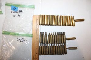 lot 109 image: Empty brass cartridges - 450 and 6mm