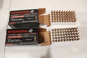 lot 115 image: Ammo Winchester Varmint 17 win super mag 25 gr