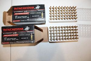 lot 116 image: Ammo Winchester Varmint 17 win super mag 25 gr