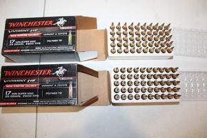 lot 117 image: Ammo Winchester Varmint 17 win super mag 25 gr