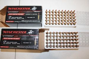 lot 118 image: Ammo Winchester Varmint 17 win super mag 25 gr