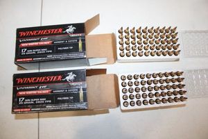 lot 119 image: Ammo Winchester Varmint 17 win super mag 25 gr