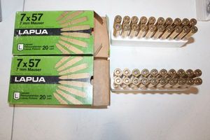 lot 125 image: Ammo Lapua 7x57    7mm Mauser cartridges