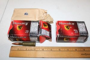 lot 144 image: Ammo Monarch 7.62 x 54R  185 gr FMJ as shown