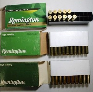 lot 152 image: Ammo Remington 7mm Rem Mag 175 gr  Core-Lokt and Remington 338 Ultra mag 250 gr