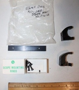 lot 249 image: Mauser scope mount and rings as shown
