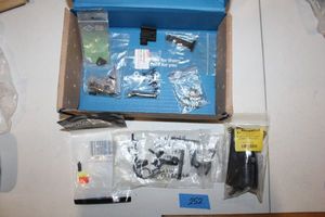 lot 252 image: Box marked FN parts - sight set, Hi-power trigger and parts as shown