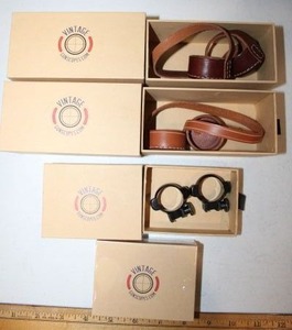 lot 279 image: Redfield dualite screws and leather scope covers