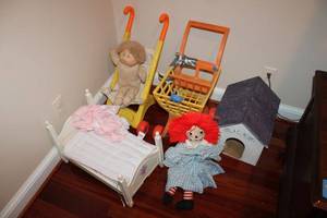 lot 58 image: Vintage toys with Cabbage Patch doll