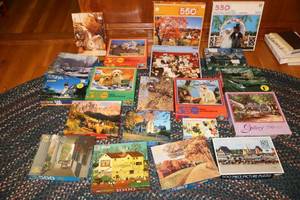lot 86 image: Puzzle variety - adult type, mostly 500-1000 pieces