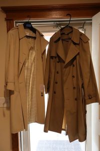 lot 187 image: His and Her London Fog coats - size 44R and 14R