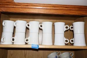 lot 116 image: White Fiesta coffee mugs