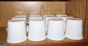 lot 118 image: White Fiesta coffee mugs