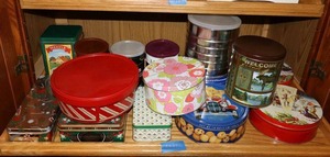 lot 135 image: Christmas and coffee tins