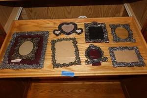 lot 136 image: Pewter photo frames
