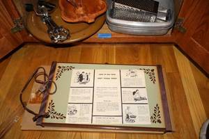 lot 127 image: Kitchen  Vintage hot food tray, egg beater, grater and more