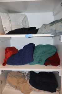 lot 254 image: Mens clothes and sweaters - includes dress shirt unused size 14