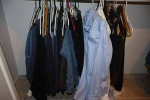 lot 261 image: Mens jeans, pants and dress shirts