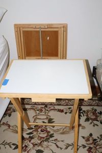 lot 299 image: Two folding TV trays