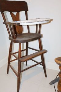 lot 293 image: Antique high chair