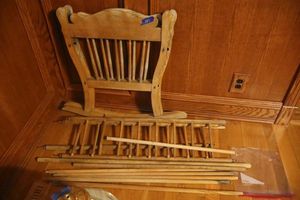 lot 227 image: Vintage baby cradle as shown
