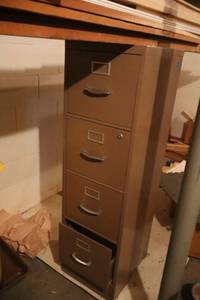 lot 314 image: 4 drawer file cabinet (boards not included)