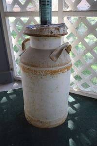 lot 223 image: Vintage metal milk can