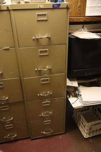lot 339 image: 5 drawer legal size steel file cabinets
