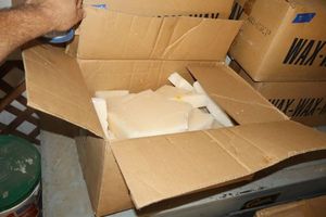 lot 376 image: Box of wax (great for candle making)