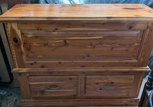 Cedar Chest Dresser/ Top Half is Chest with two Drawers on Bottom