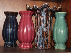 lot 54 image: A Collection of Vintage style Ceramic Decorative vases&nbsp